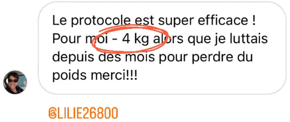 résultat perte de poids