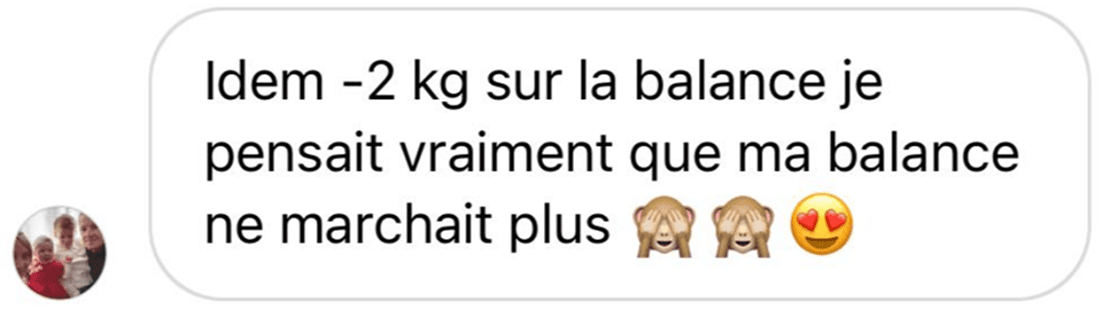 résultat perte de poids