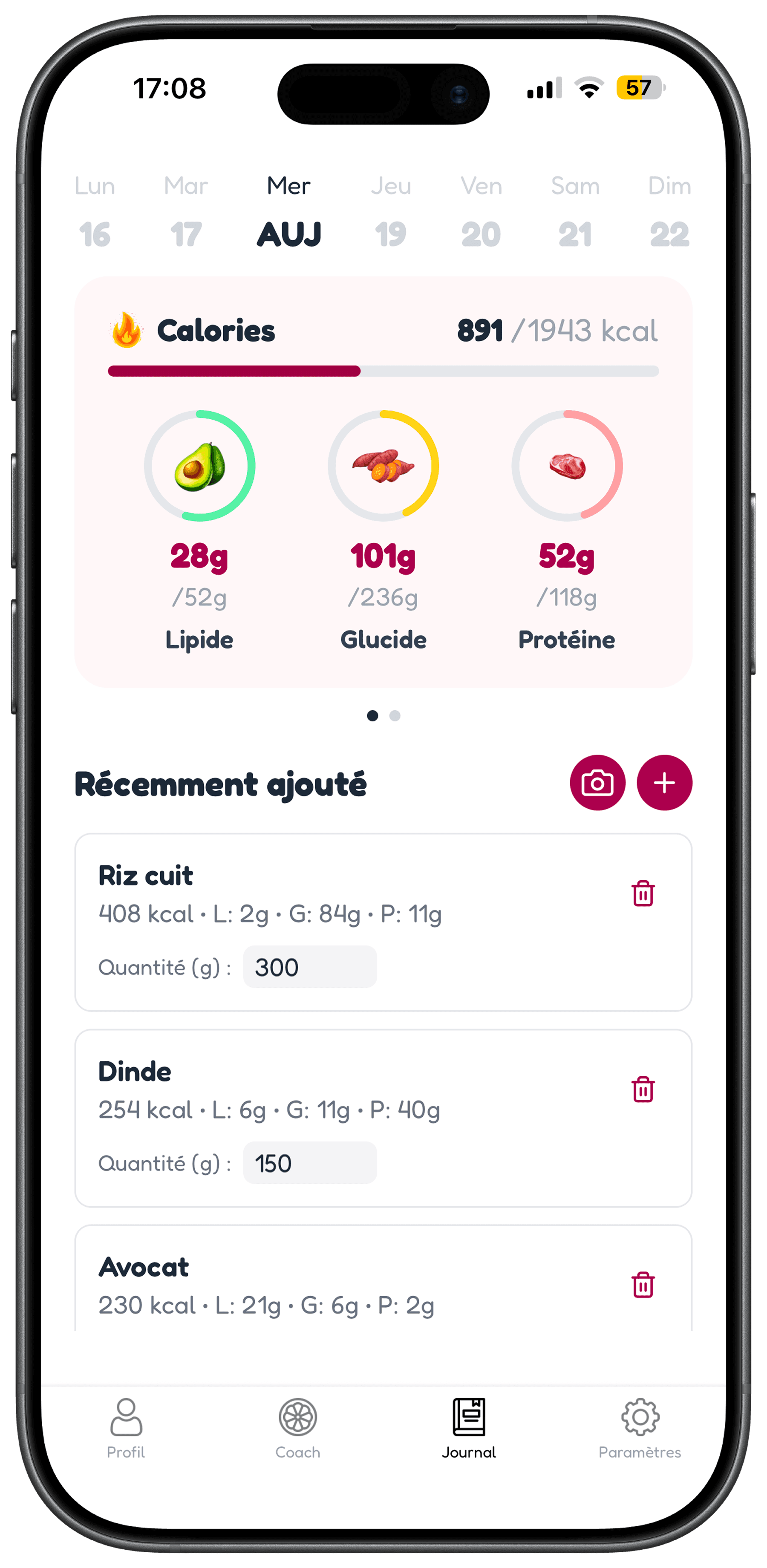Nutrigy app screenshot